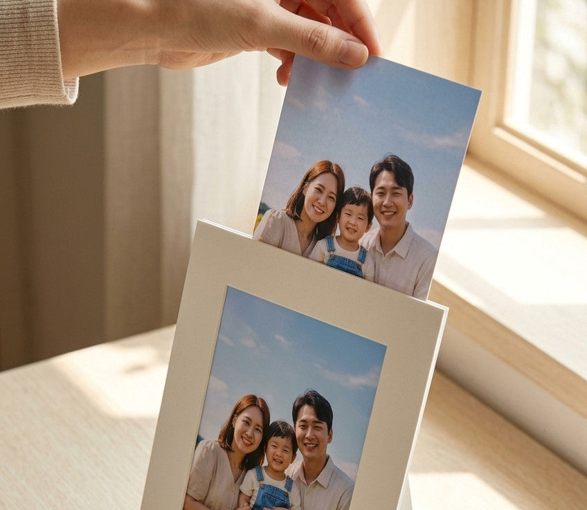 세로 액자 사진 삽입 방법